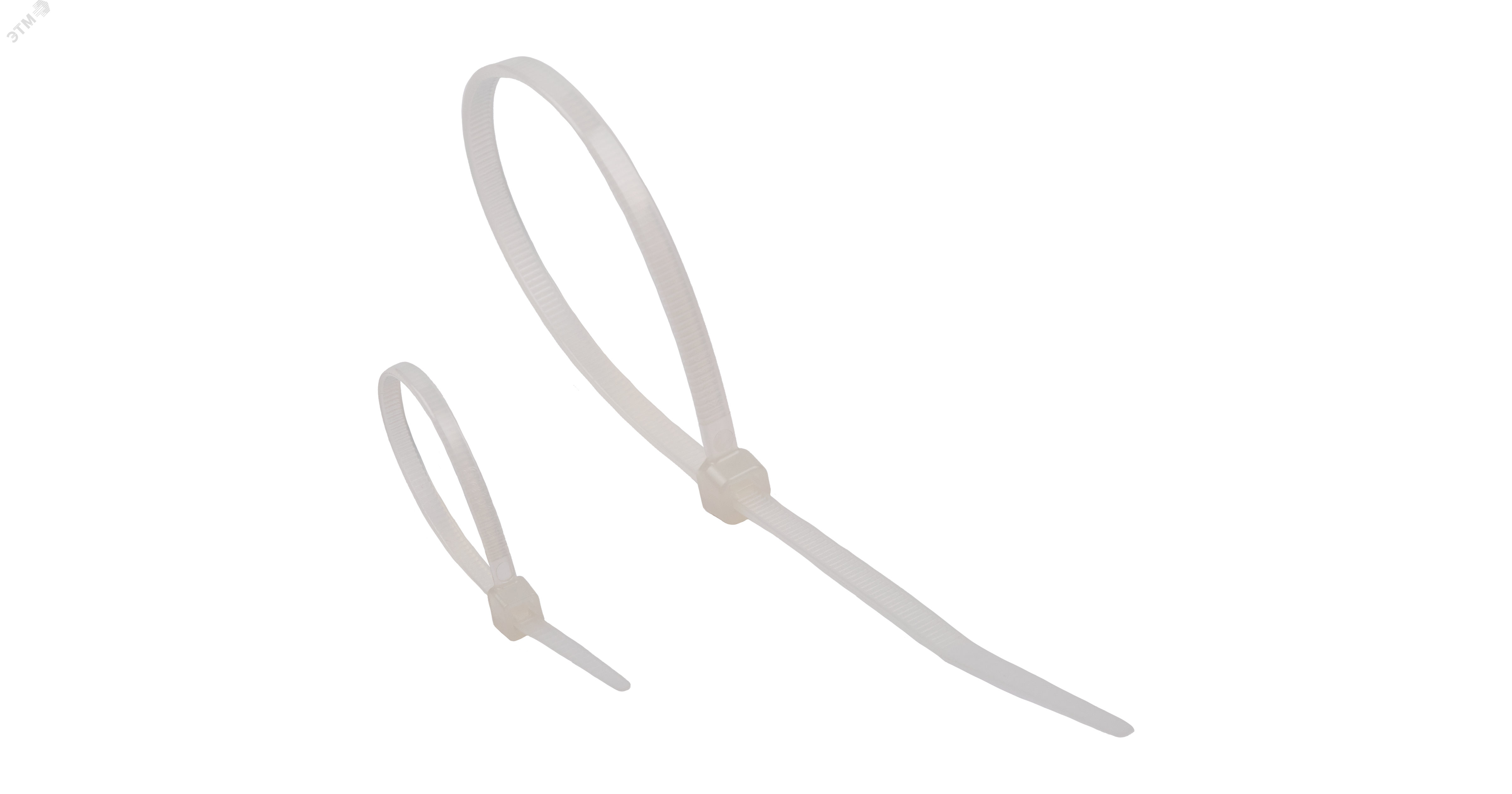 Изображение товара Нейлоновая стяжка неоткрывающаяся 155х2,5 мм белая 100 штук