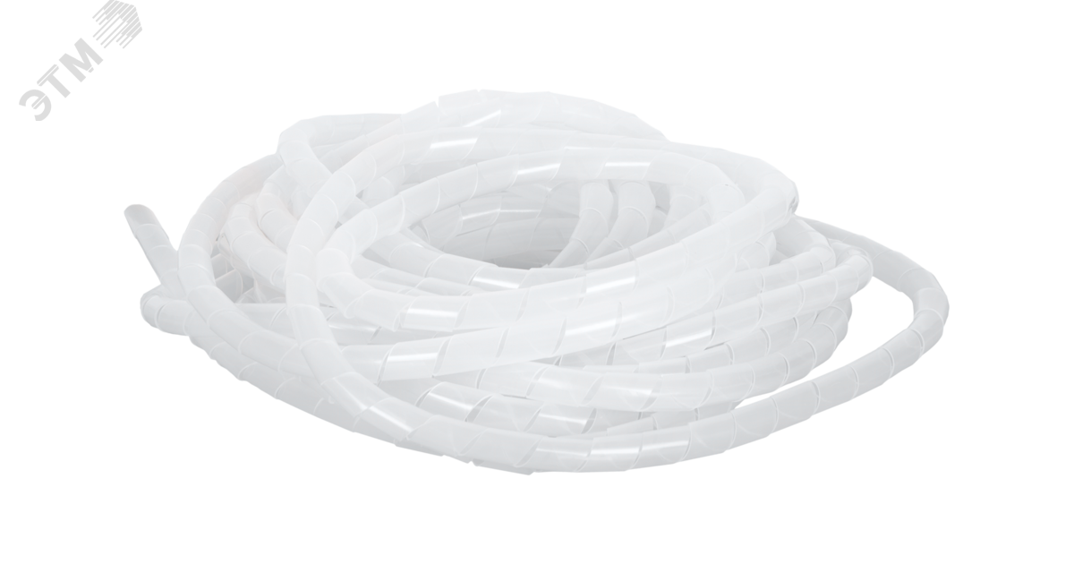 Изображение товара Лента спиральная, диаметр 6мм, толщина 0,6мм, для пучка до 25мм, белая, 10м (шт)