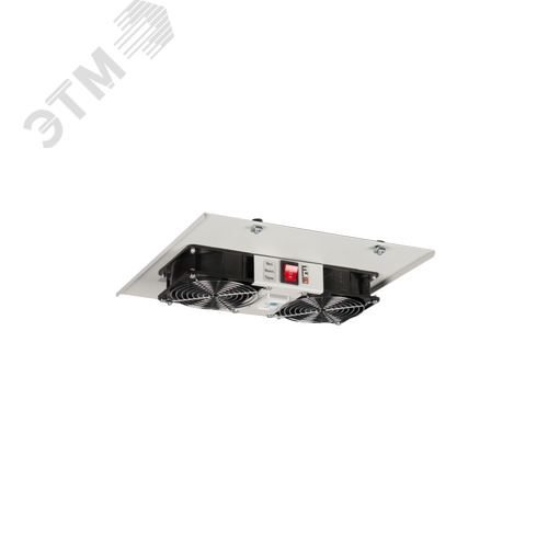 Изображение товара Вентиляторный блок Essential Line для шкафов серии TFI-R и TWI-R глубиной от 450 мм 2 вентилятора с терморегулятором без шнура питания серый (шт)