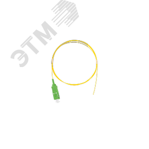 Изображение товара Пигтейл SM 9/125 OS2 SC/APC LSZH 0.9мм желтый 1м уп-ка 2шт. (упак)