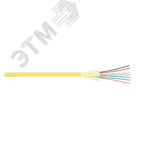 Кабель волоконно-оптический, 16 волокон, SM 9/125 OS2, внутр, распред, LSZH, желтый