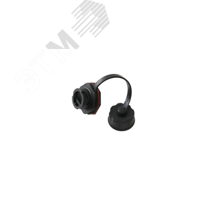 Изображение товара Индустриальный модуль-заглушка IP67 с защитной крышкой черный (шт)