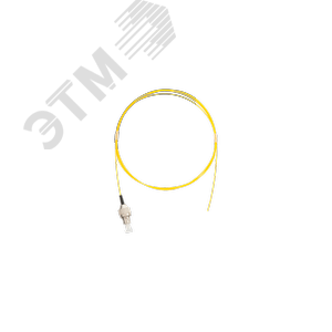 Шнур опт монтажный, SM 9/125 OS2, FC/UPC, LSZH, 0.9мм, желтый, 1м, уп-ка 2шт.
