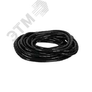 Лента спиральная, диаметр 6мм, толщина 1мм, для пучка до 50мм, черная, 10м NMC-SWB06-010-BK NIKOMAX