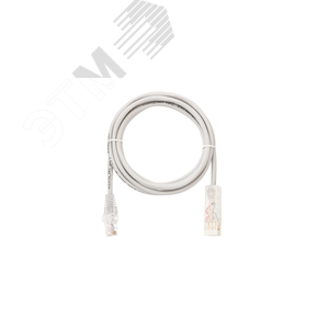 Патч-корд U/UTP 2 пары Cat 5 110-RJ45/8P8C Ethernet 7х0192мм LSZH серый 3м (NMC-PC2UD05E-030-C-GY)