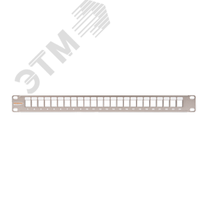 Панель 19'', 1U, наборная, под 24 модуля Keystone, UTP/STP, металлик NIKOMAX