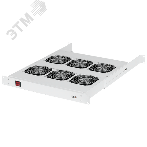 Изображение товара Вентиляторная полка 19'' 1U 6 вентиляторов Г520мм без шнура питания серая (шт)