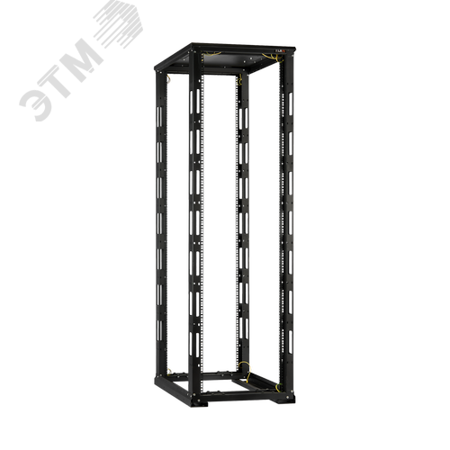 Изображение товара Монтажная стойка двухрамная с разборной рамой 19'' 33U Ш600xВ1595xГ1000мм с крышей в разобранном виде черный (шт)