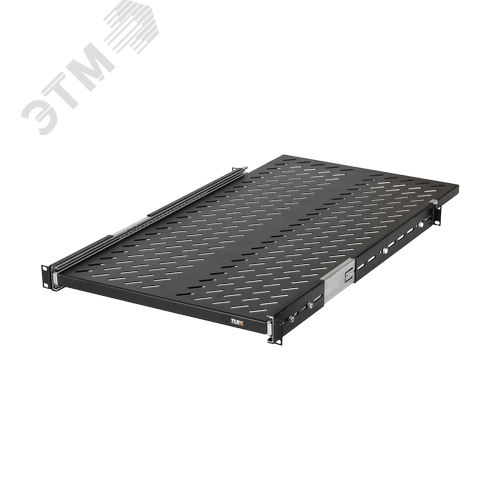 Изображение товара Полка выдвижная 19'' Ш418хГ800мм для шкафа и стойки глубиной 1000мм черная (шт)