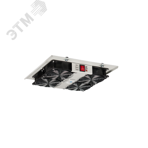 Изображение товара Вентиляторный блок Essential Line для шкафов серии TFI-R и TWI-R глубиной от 450 мм 4 вентилятора с терморегулятором без шнура питания серый (шт)