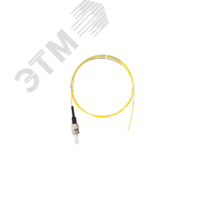 Шнур опт монтажный, SM 9/125 OS2, ST/UPC, LSZH, 0.9мм, желтый, 1м, уп-ка 2шт.