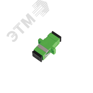 Адаптер оптический соединительный, SM, SC/APC-SC/APC, одинарный, зеленый, 2шт