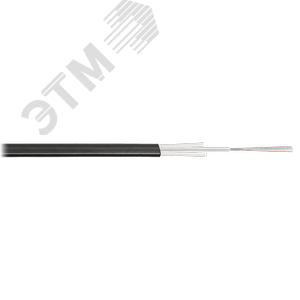 Кабель волоконно-оптический, 2 волокна, SM 9/125 G.657.A1, внешний, плоский с прутками, 1.3кН, PE, черный NIKOMAX