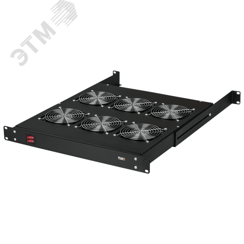 Изображение товара Вентиляторная полка 19'' 1U 6 вентиляторов Г520мм без шнура питания черная (шт)