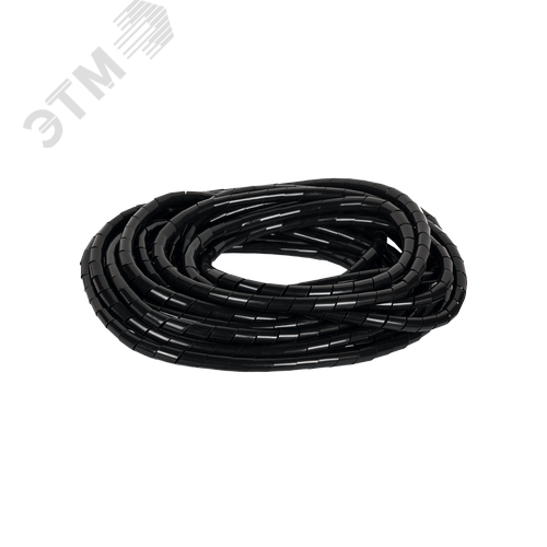 Изображение товара Лента спиральная для организации и защиты кабельных пучков d=10mm, черная, 10м (шт)