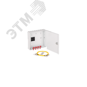 Оптический кросс настенный, укомплектованный на 8 портов LC/UPC, SM 9/ ...