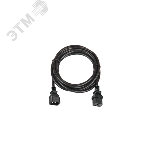 Изображение товара Кабель питания вход - разъём C20 (IEC 60320) выход - разъём C19 (IEC 60320) 3x1.5мм2 3м 250В 16A черный (шт)