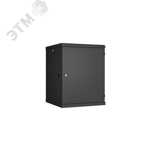 Изображение товара Настенный разборный шкаф 19'' 15U металлическая дверь Ш600хВ770хГ600мм 2 пары монтажных направляющих черный (шт)