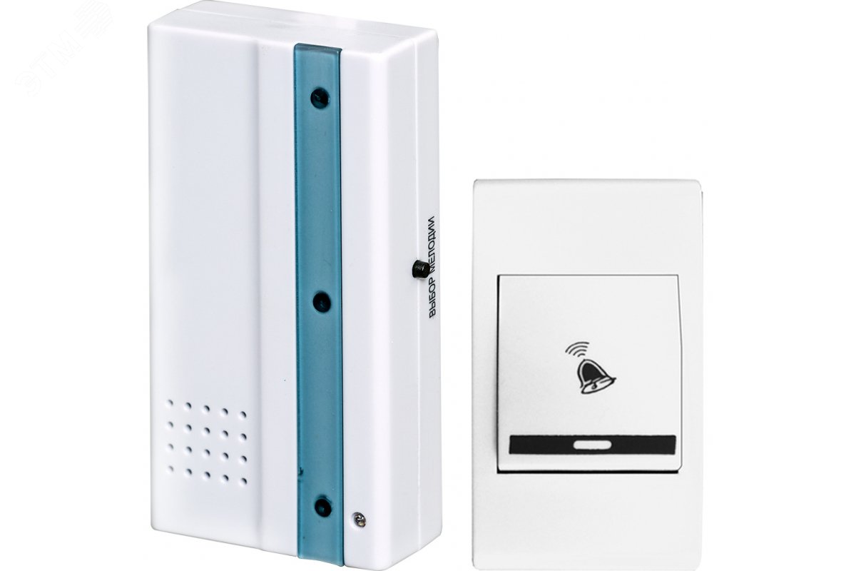 Изображение товара Беспроводной звонок Адажио АЖ-01Б 32 мелодии дальность 100 м