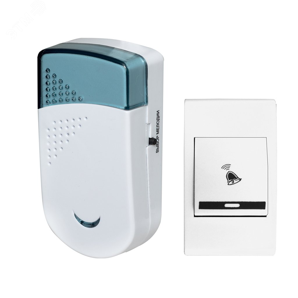 Изображение товара Беспроводной дверной звонок Колибри КБ-01Б 32 мелодии дальность 100 м