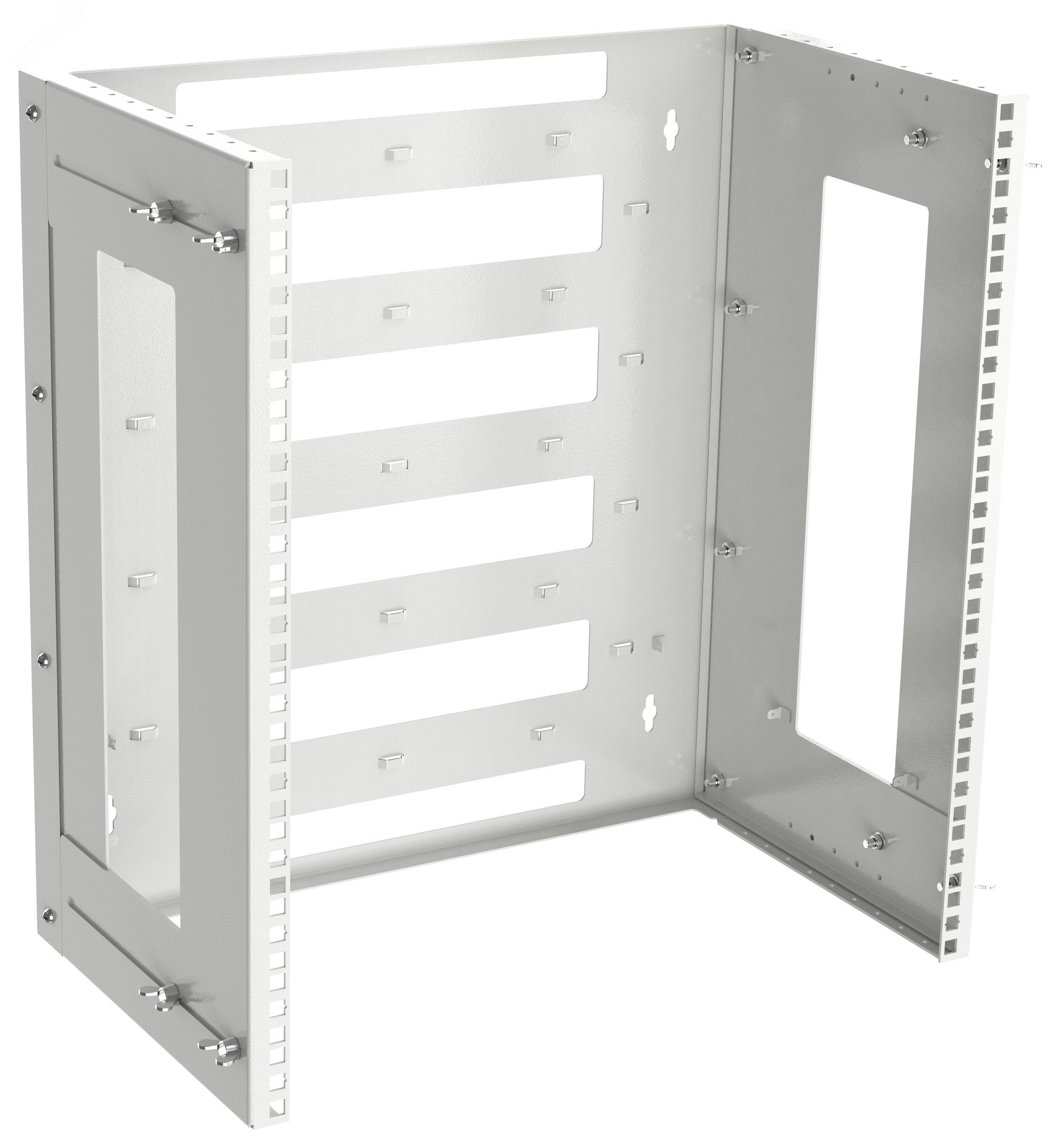 Изображение товара Настенная регулируемая рама ITK 300-500мм 12U серого цвета