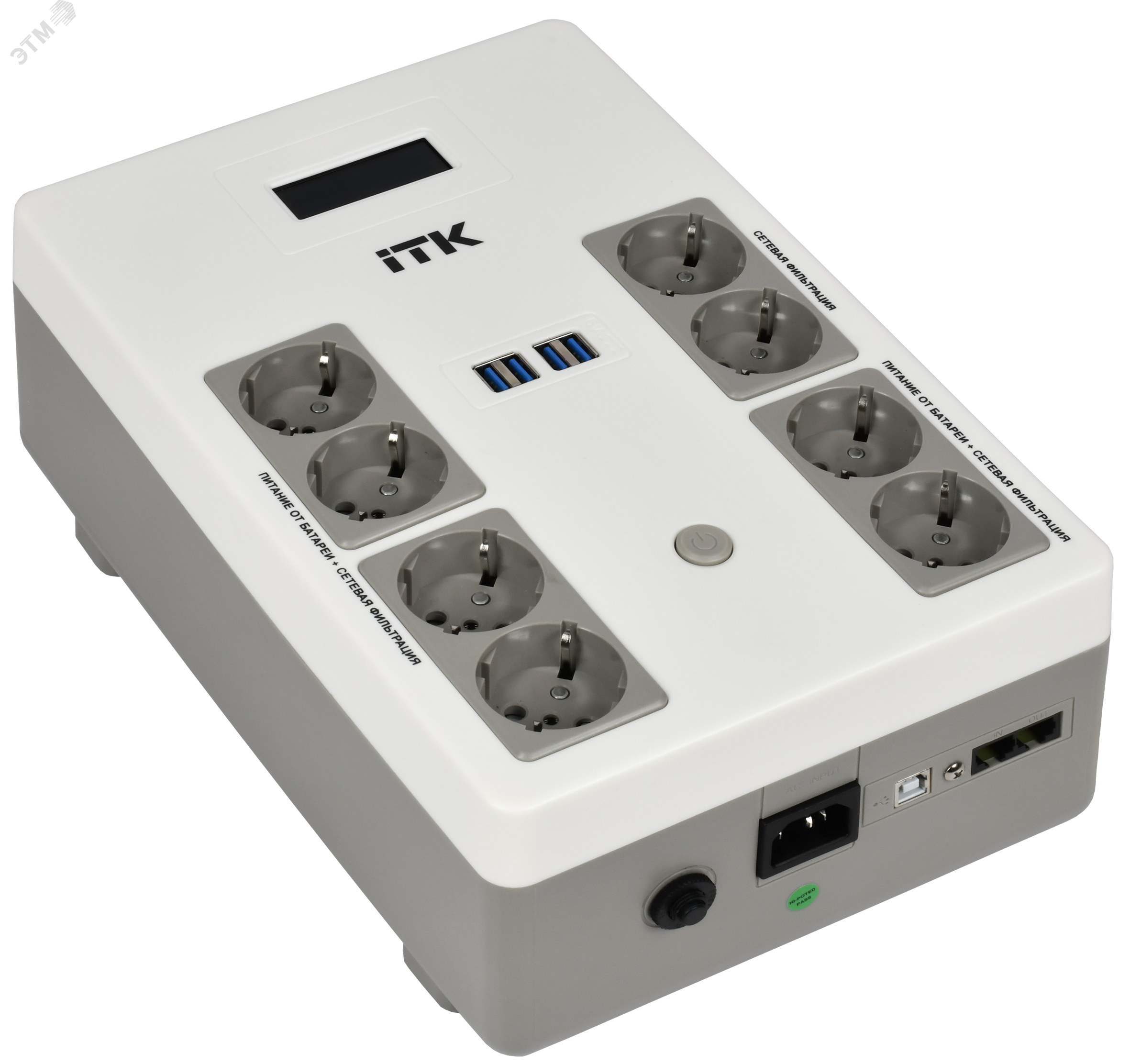 Изображение товара Источник бесперебойного питания ITK ELECTRA ST8 Line-interactive 1000ВА/600Вт, 1Ф/1Ф, LED с АКБ 1х9AH (шт)