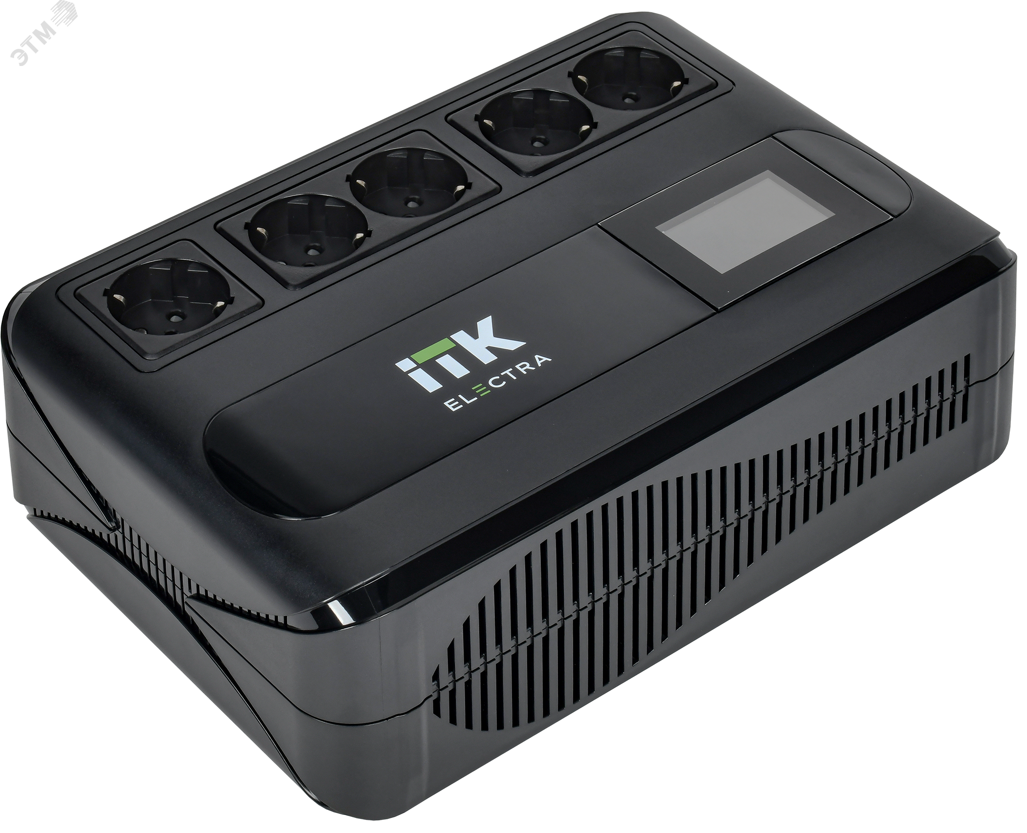 Изображение товара Источник бесперебойного питания ITK ELECTRA LT5 600ВА с LCD дисплеем и 5 розетками Schuko
