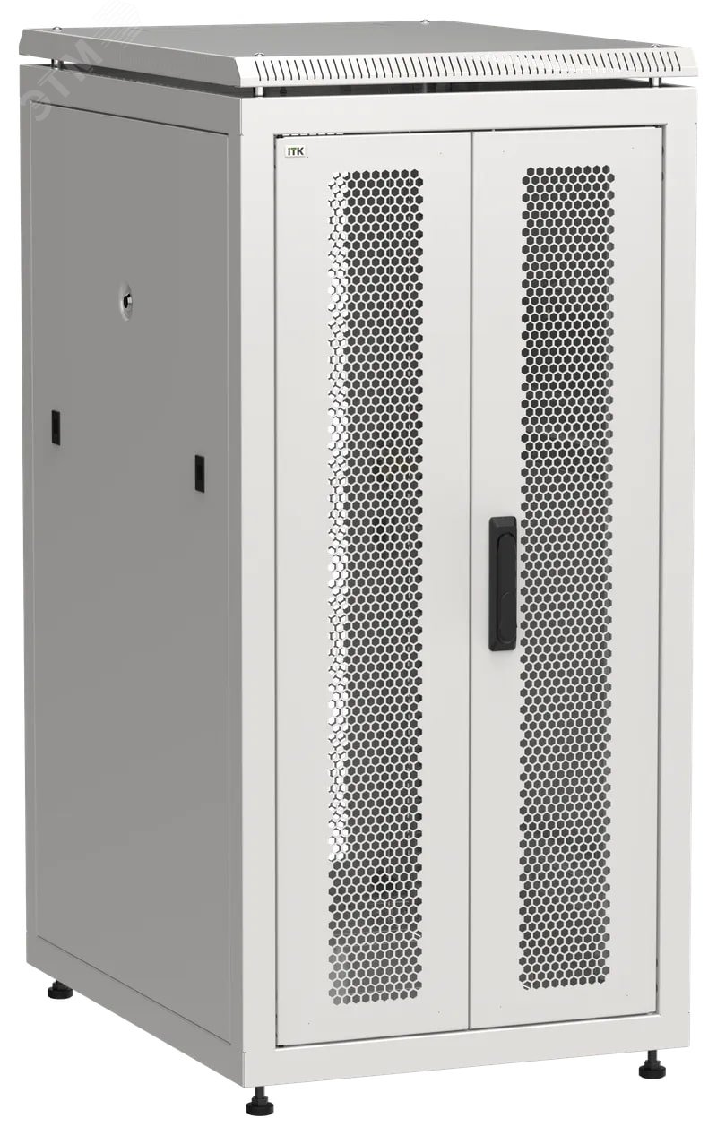 Изображение товара Шкаф напольный сетевой 19' LINEA N 24U 600х800мм передняя распашная перфорированная дверь задняя перфорированная серый (шт)