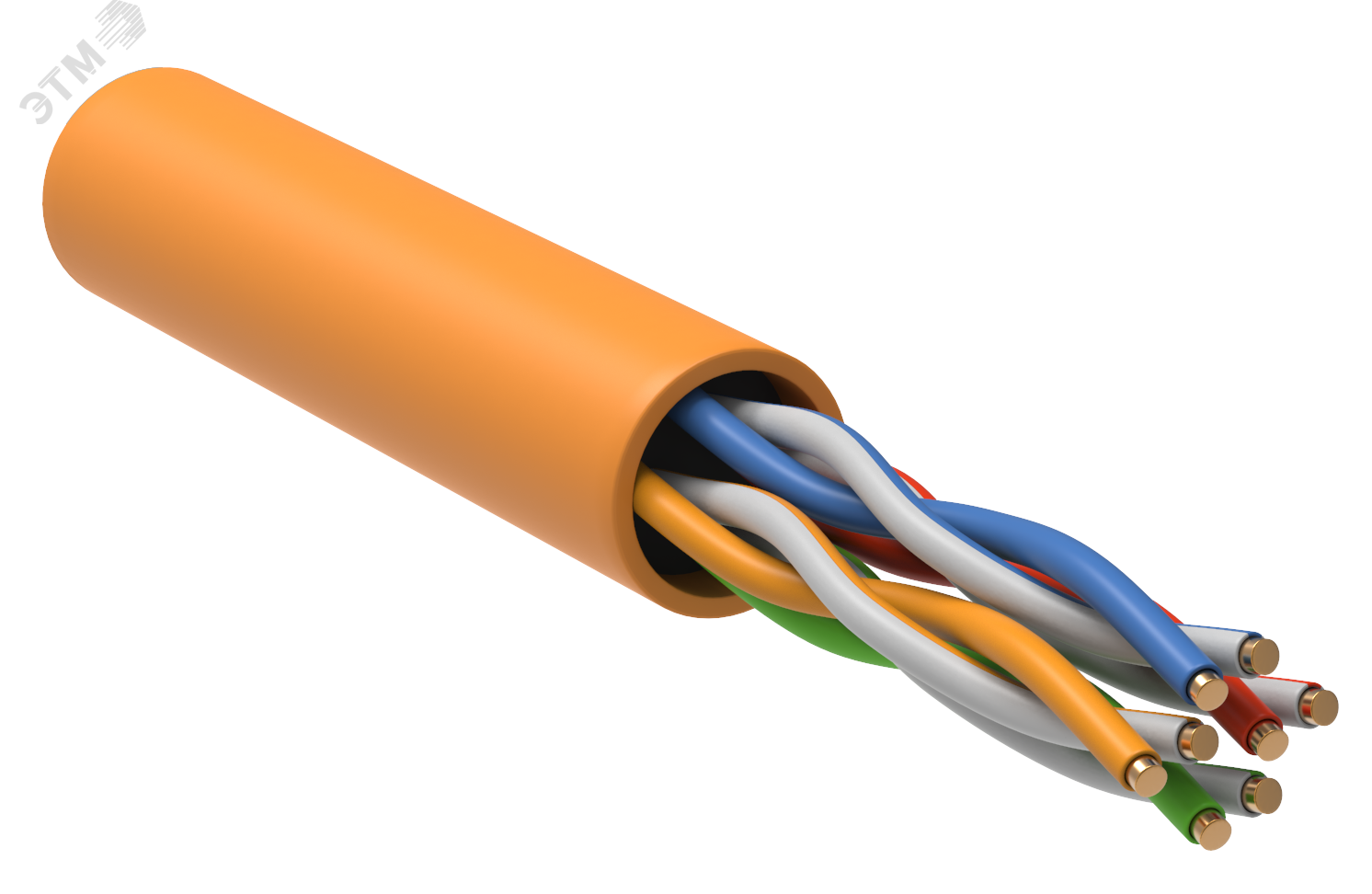 Изображение товара Витая пара ITK LC1-C5E04-127-T-P-R Cat.5e 4x2x0,52 LSZH оранжевый 305м