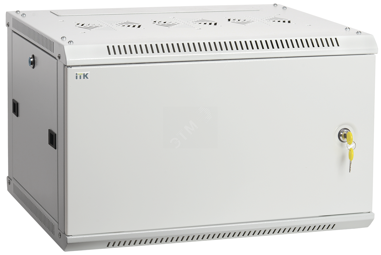 Шкаф 19дюйм linea w 6u 600х450мм настен стекл дверь ral7035 itk lwr3 06u64 gf