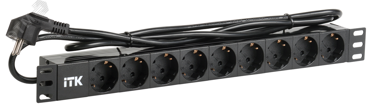 Изображение товара Блок розеток PDU 9 розеток 1U шнур 2м вилка алпроф