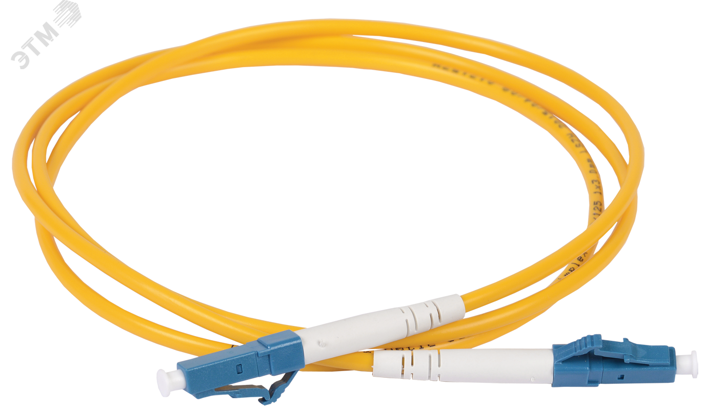 Патч-корд оптический соединительный (шнур коммутационный) для одномодового кабеля (SM) 9/125 (OS2) LC/UPC-LC/UPC одинарного исполнения (Simplex) LSZH 1м FPC09-LCU-LCU-C1L-1M ITK