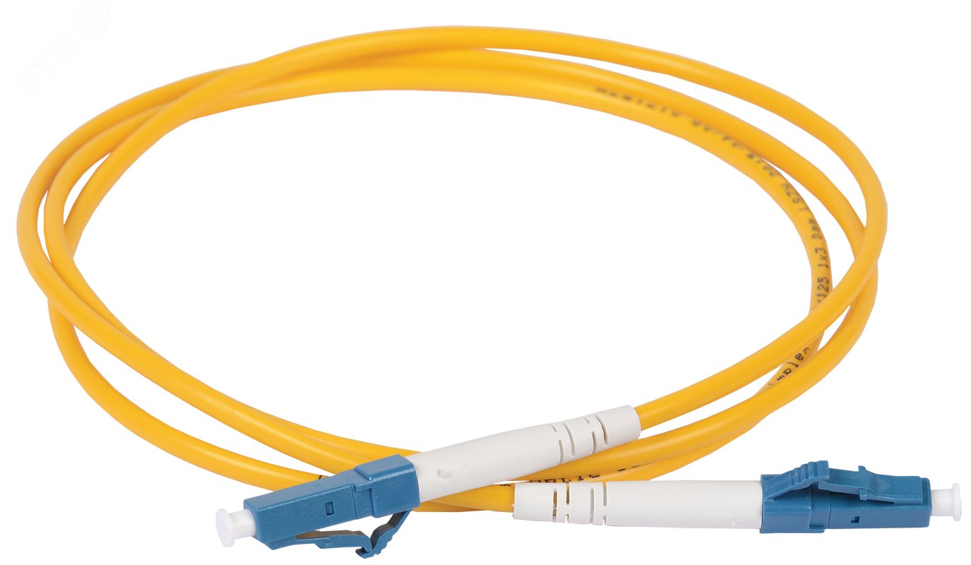 Патч-корд оптический соединительный (шнур коммутационный) для одномодового кабеля (SM) 9/125 (OS2) LC/UPC-LC/UPC одинарного исполнения (Simplex) LSZH 3м FPC09-LCU-LCU-C1L-3M ITK