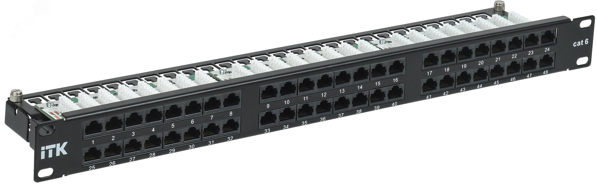 Патч-панель 1U кат 6 UTP 48 Dual IDC высокой плотности артикул PP48 ...