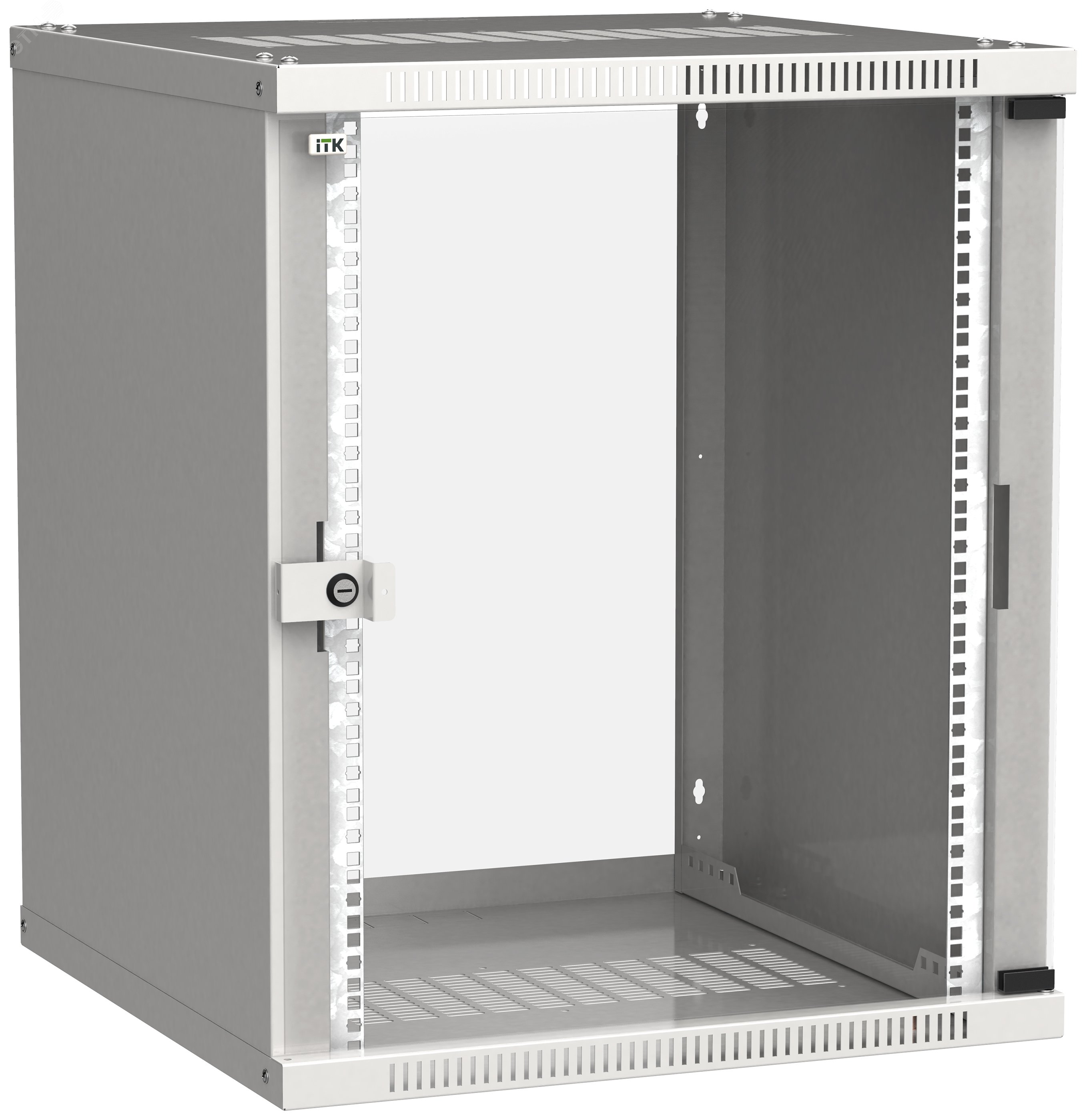 Шкаф LINEA WE 15U 600x600мм дверь стекло серый LWE3-15U66-GF ITK - превью 2