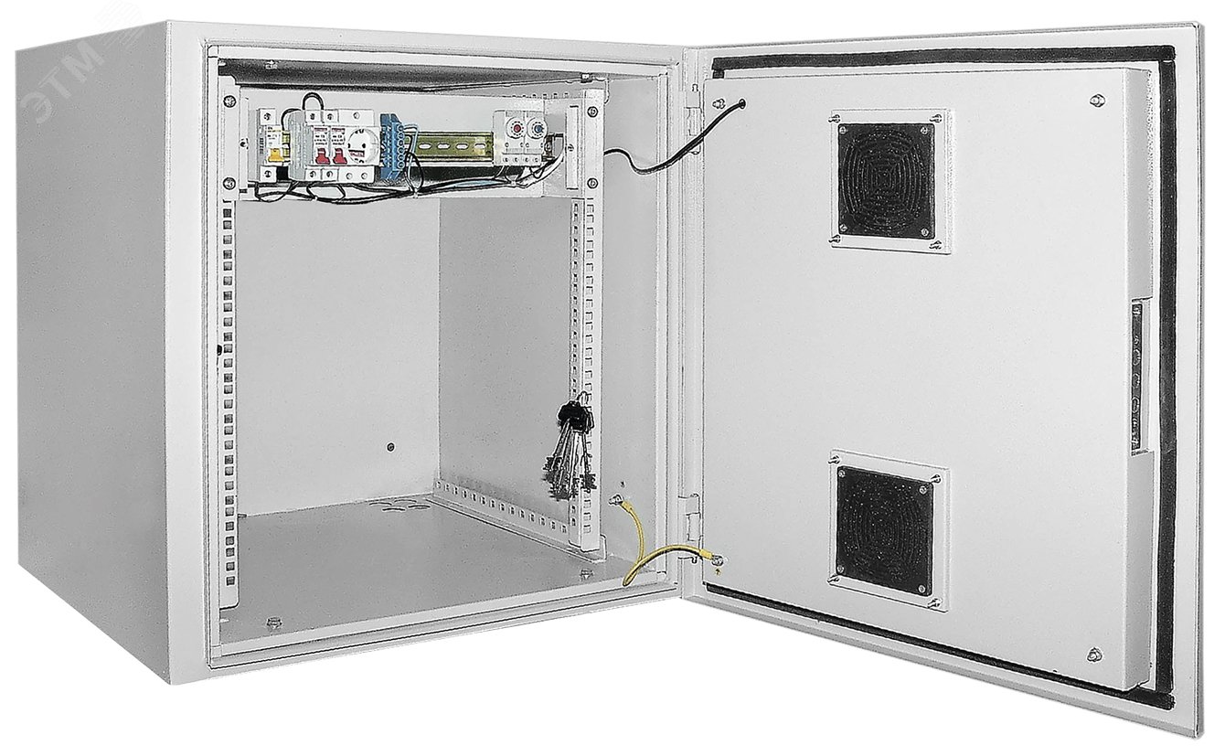 Шкаф уличный LINEA O 15U 650x600. IP55 металлическая дверь. серый ...