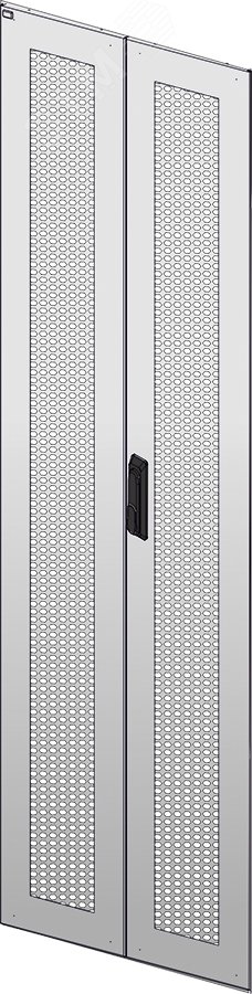 Дверь перфорированная двустворчатая для шкафа LINEA N 42U 600мм серая LN35-42U6X-D2P ITK