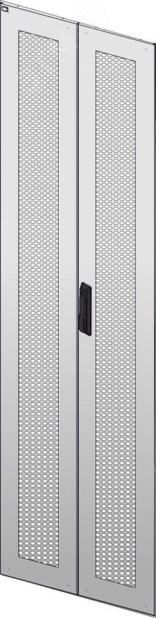 Изображение товара Дверь перфорированная двустворчатая для шкафа LINEA N 42U 600мм серая (шт)