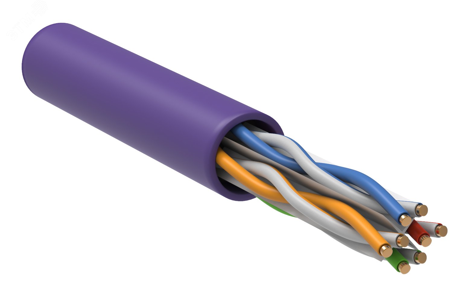 Изображение товара Витая пара категории 6 U/UTP 4х2х23AWG LSZH фиолетовая 305м ITK