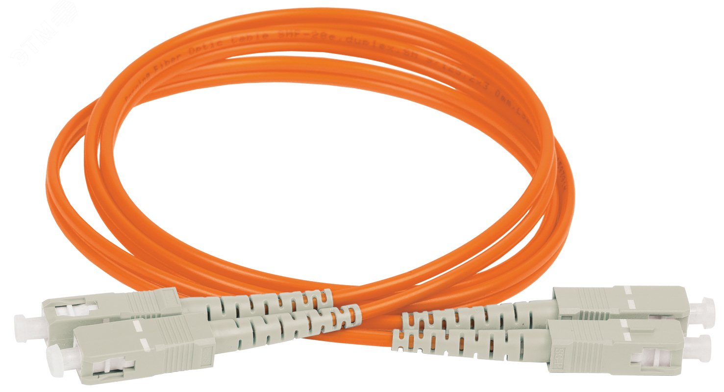 Патч-корд оптический соединительный (шнур коммутационный) для многомодового кабеля (MM) 50/125 (OM2) SC/UPC-SC/UPC двойного исполнения (Duplex) LSZH 3м FPC50-SCU-SCU-C2L-3M ITK
