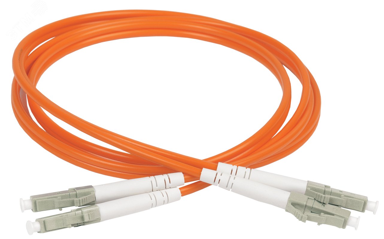 Патч-корд оптический соединительный (шнур коммутационный) для многомодового кабеля (MM) 50/125 (OM2) LC/UPC-LC/UPC двойного исполнения (Duplex) LSZH 3м FPC50-LCU-LCU-C2L-3M ITK