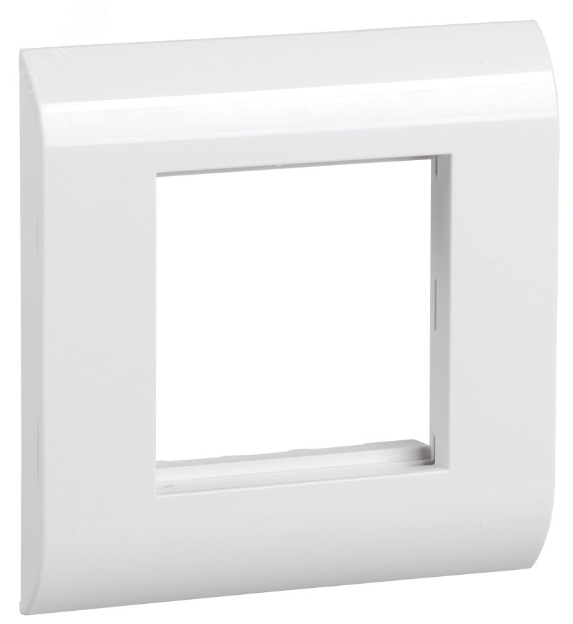 Изображение товара Рамка лицевая для модуля Mosaic 80х80мм пластиковый суппорт белая (шт)