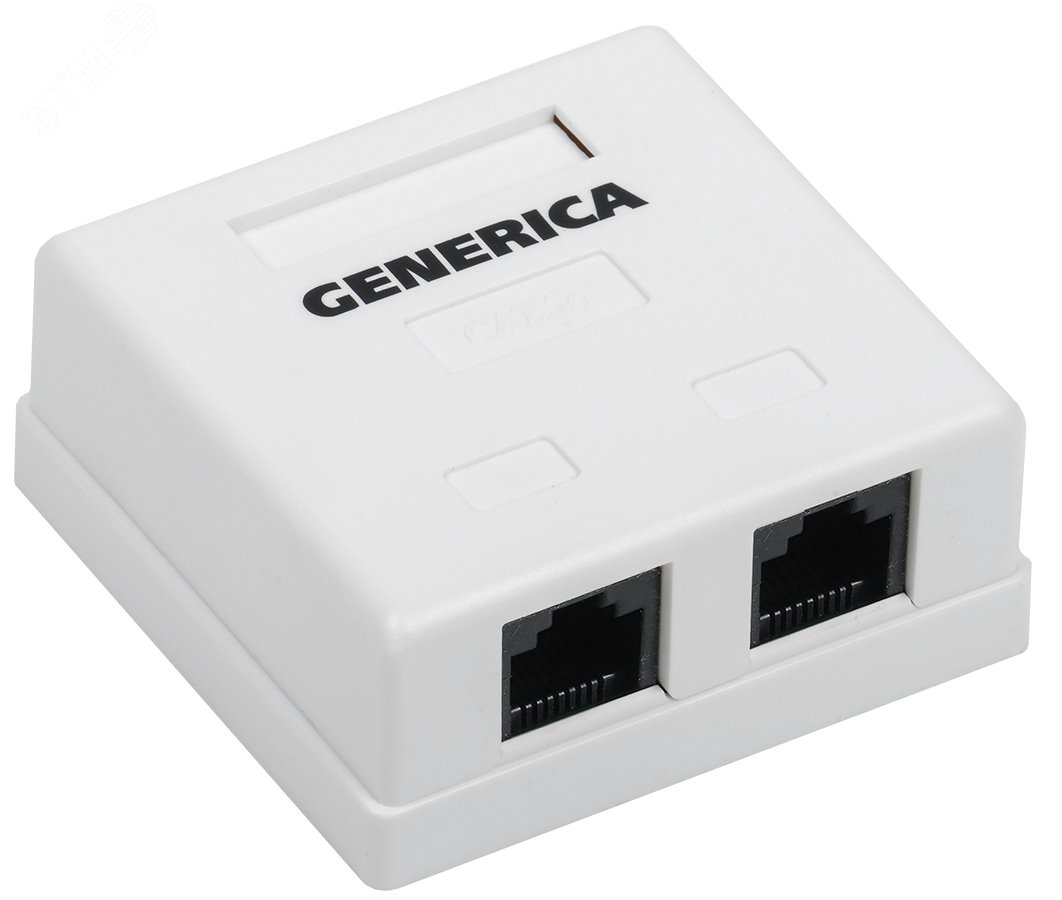 Изображение товара Розетка информационная GENERICA RJ45 Cat.5e 2 порта
