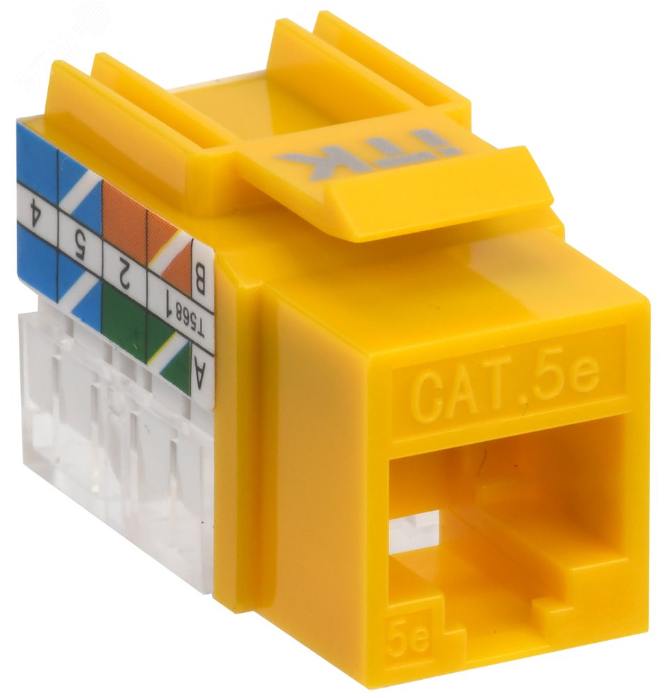 Изображение товара Модуль Keystone Jack категория 5E UTP 110 IDC 90 градусов желтый
