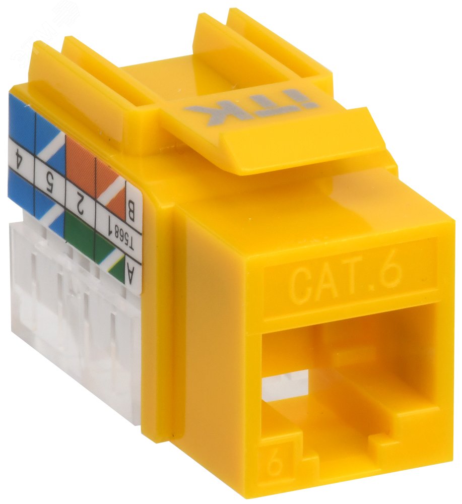 Изображение товара Модуль Keystone Jack кат.6 UTP 110 IDC 90град жёлтый