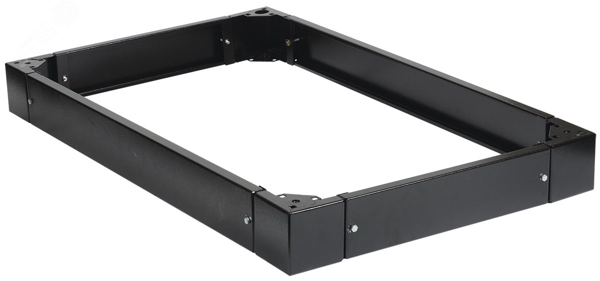 Изображение товара Цоколь для напольных шкафов 600х600х100мм черный металл стойка защиты