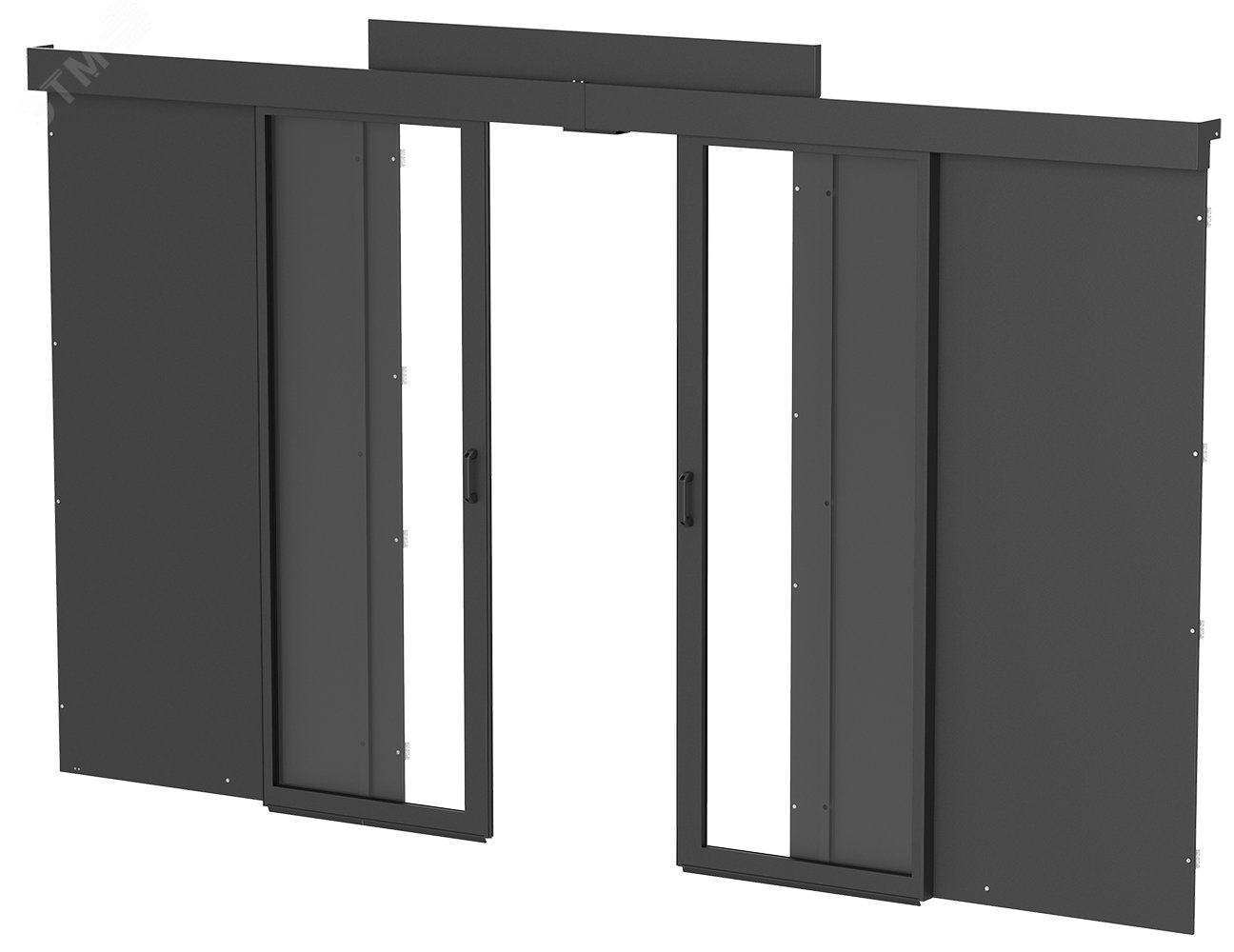 Комплект дверей раздвижных холодного коридора 45U 1000 доводчик черный ITK by ZPAS ZP-FD05-45U-1000-D ITK - превью 2