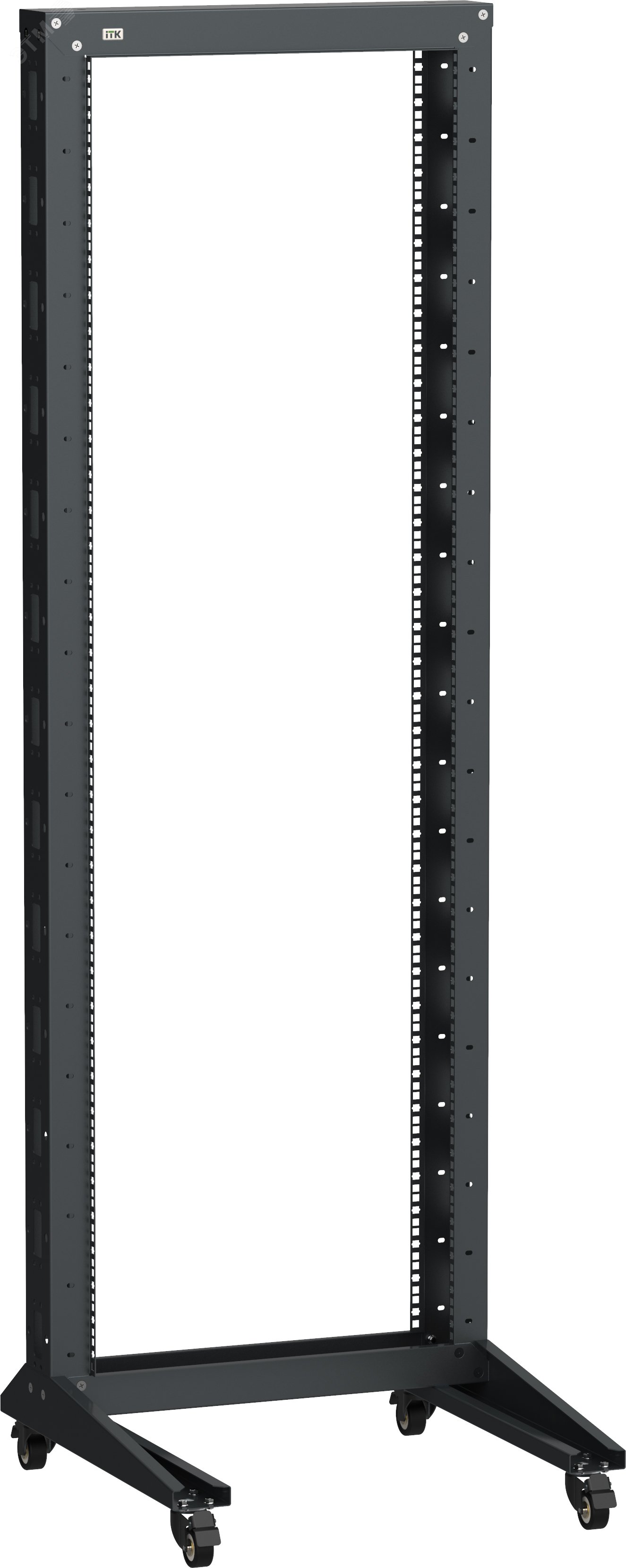 Стойка однорамная на роликах LINEA F 47U 600х600мм черная LF05-47U66-1RM ITK - превью 2