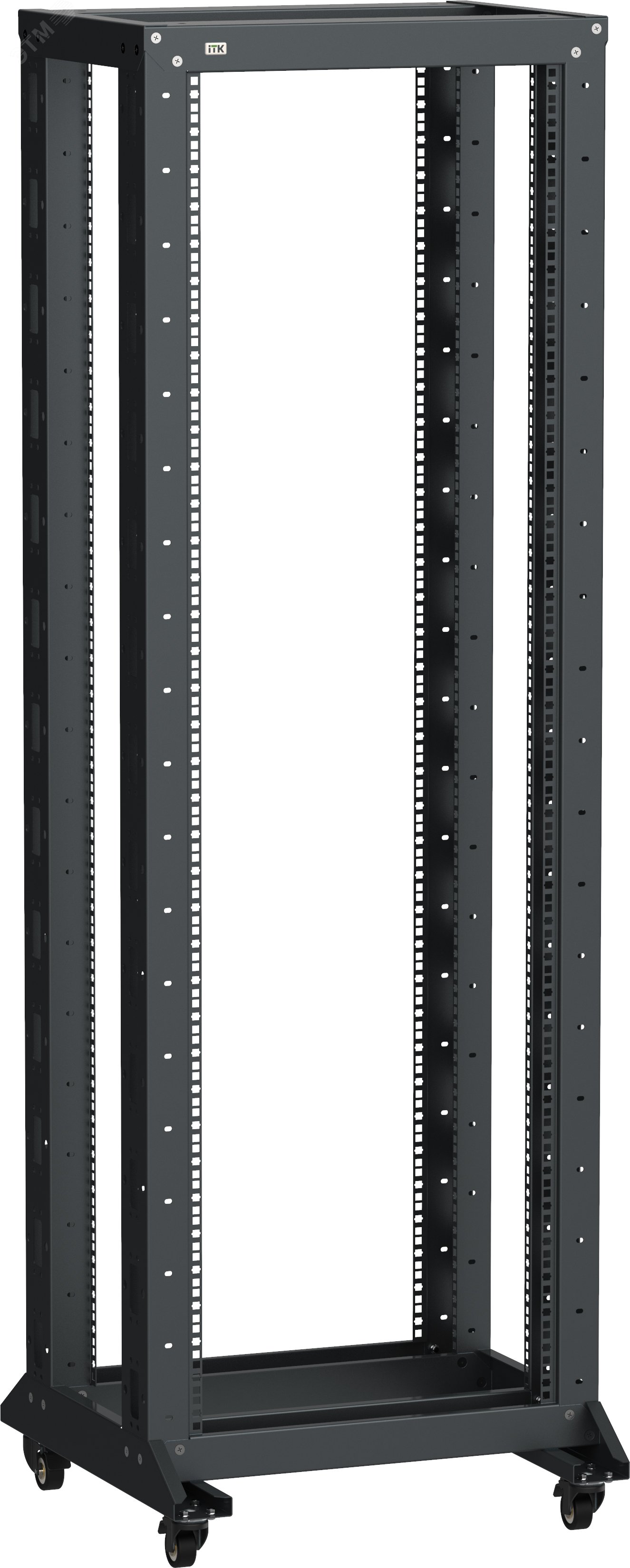 Стойка двухрамная на роликах LINEA F 47U 600х600мм черная LF05-47U66-2RM ITK - превью 2