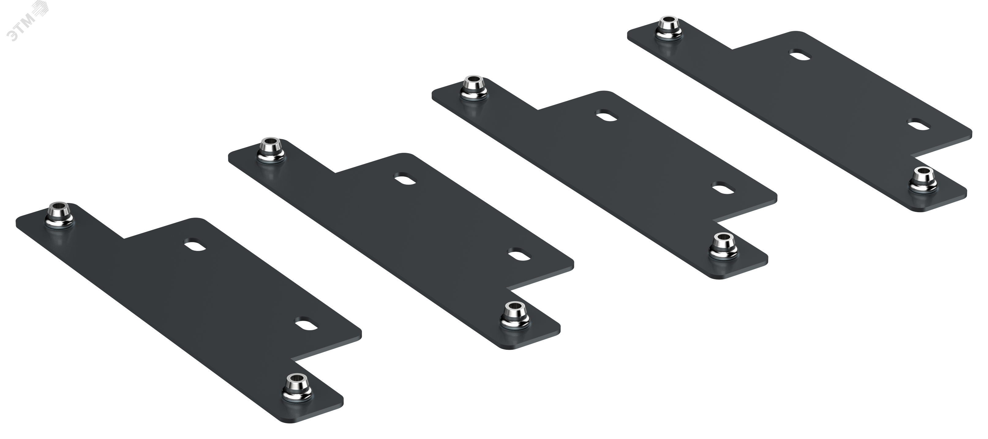 Изображение товара Комплект для соединения шкафов LINEA S черный 4 шт